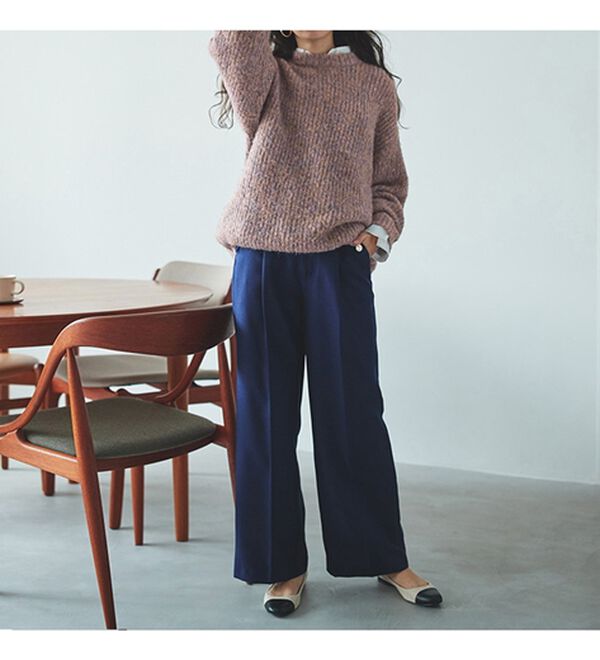 RANAN（ラナン）の「ボリューム袖ふんわりミックスニット（ニット・セーター）」｜詳細画像