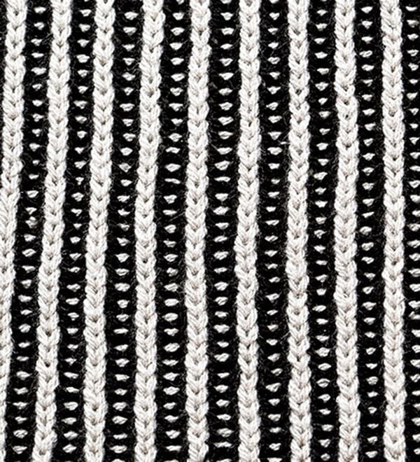 BELLUNA（ベルーナ）の「ボタン使いストライプジャカード切替ニットチュニック（チュニック）」｜詳細画像