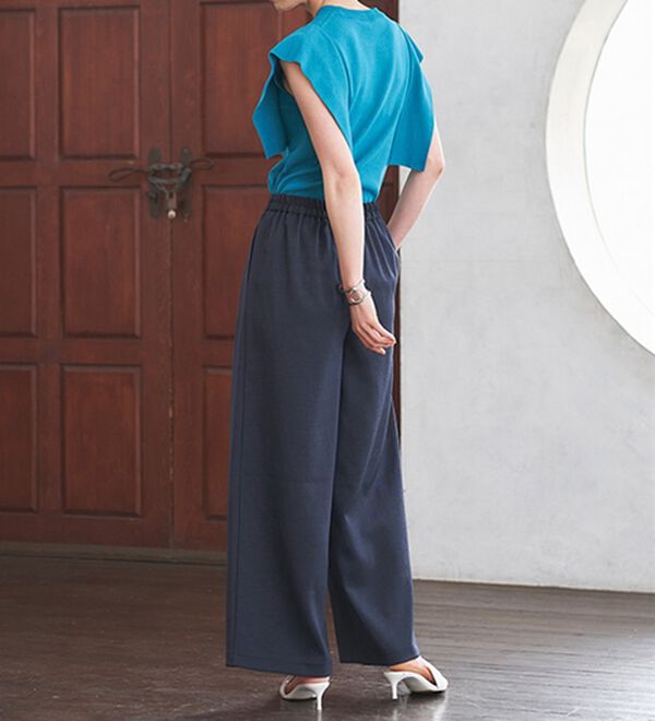 RANAN（ラナン）の「ひんやり！スクエアスリーブサマーニット（ニット・セーター）」｜詳細画像