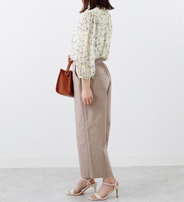 BELLUNA（ベルーナ）の「シフォンプリントシャーリング使いブラウス（ブラウス）」｜詳細画像