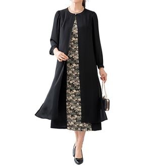 ルフラン（ルフラン）の「二越ちりめん重ね着風ワンピース（その他ワンピース）」｜花柄