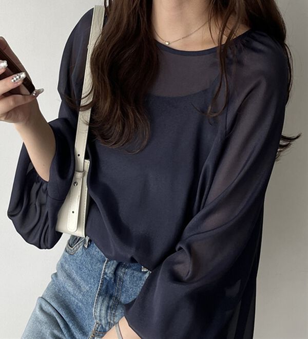 GeeRA（ジーラ）の「バックリボンシアーブラウス（ブラウス）」｜詳細画像