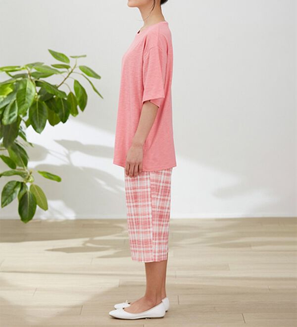 LAVIENNE（ラヴィエンヌ）の「ゆる涼カットソールームウェア（パジャマ・ルームウェア）」｜詳細画像