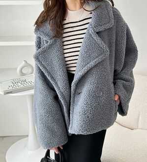 上品ボアダブルジャケットコート - ベルーナ【公式】