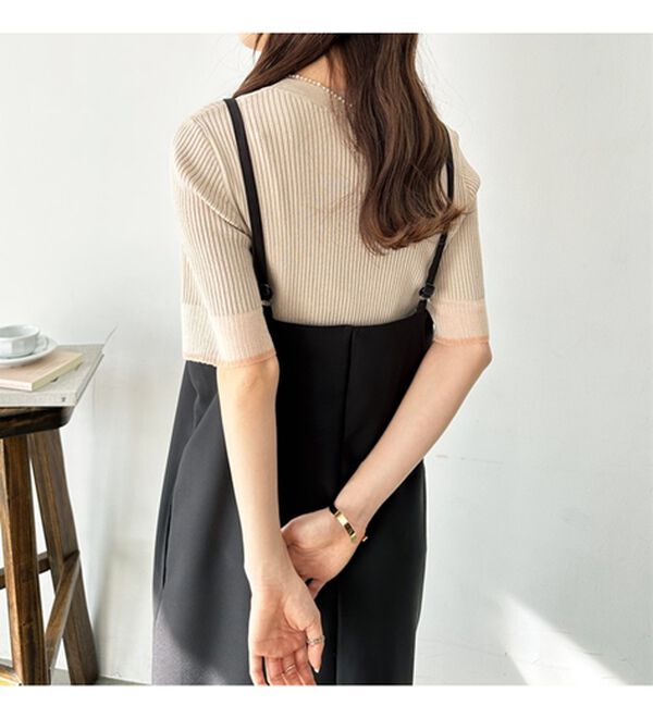 GeeRA（ジーラ）の「『ドラマ着用商品』 袖口シアーリブニット（ニット・セーター）」｜詳細画像