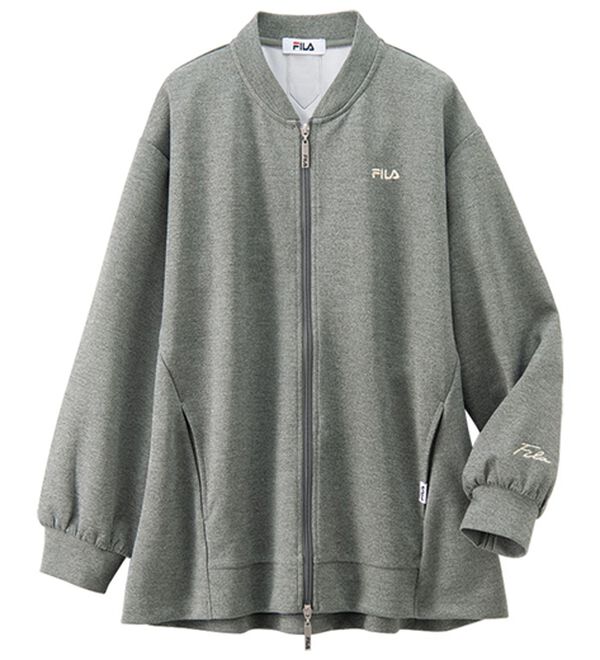 BELLUNA（ベルーナ）の「＜ＦＩＬＡ＞とろみ素材ダブルジップブルゾン（ブルゾン）」｜詳細画像