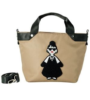 BELLUNA（ベルーナ）の「＜ハッピーフェイス＞２ＷＡＹ手提げ（ハンドバッグ）」｜ベージュ