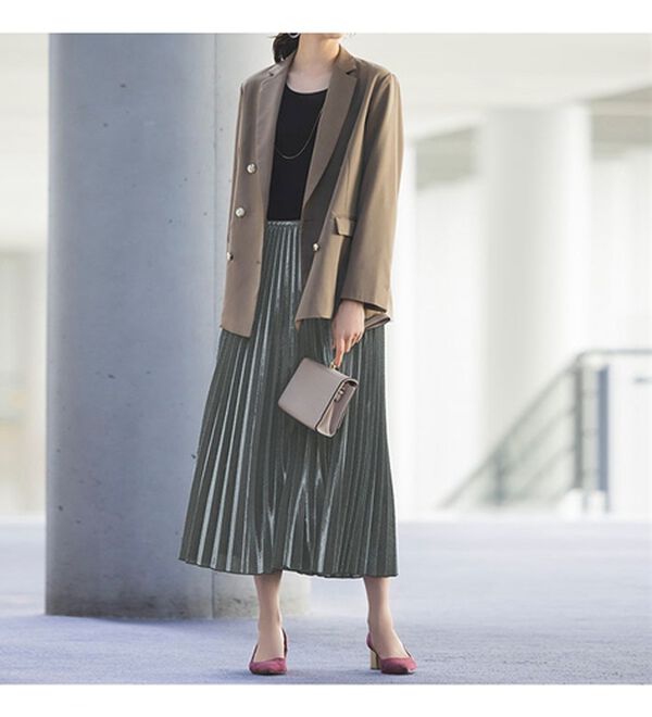 RANAN（ラナン）の「シャイニープリーツスカート（ロングスカート）」｜詳細画像