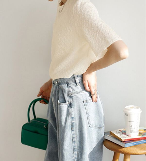 GeeRA（ジーラ）の「ふくれジャカードテクスチャーブラウス（ブラウス）」｜詳細画像