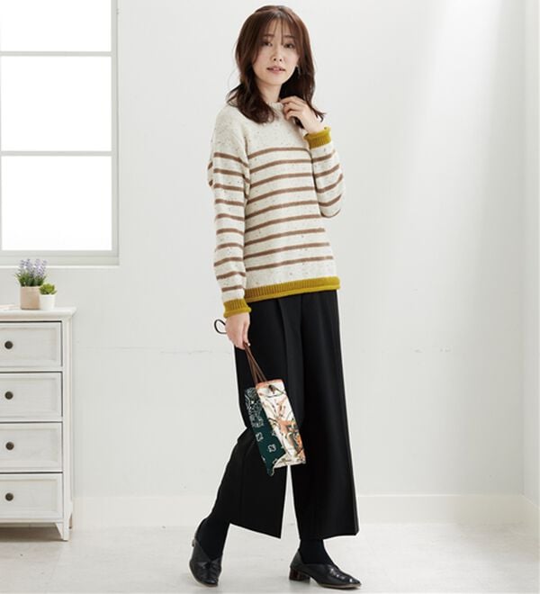 「カラーネップ入り配色ボーダープルオーバー（カットソー）」｜詳細画像