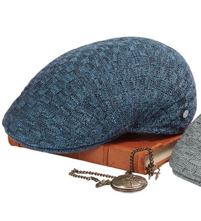 「＜ゴールドファイル＞市松模様ニットハット（メンズ帽子）」