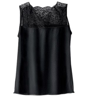 BELLUNA（ベルーナ）の「レース素材カップ付タンクトップ（タンクトップ・キャミソール）」｜黒