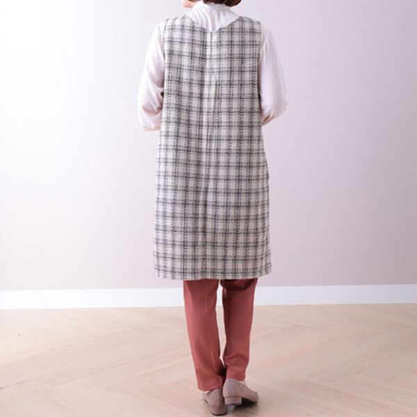 BELLUNA（ベルーナ）の「ツイード調ボタンデザインジャンパードレス（ジャンパースカート）」｜詳細画像