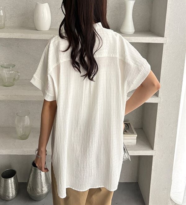 GeeRA（ジーラ）の「【ＵＳ．ＰＯＬＯ．ＡＳＳＮ】ポコポコ素材フレンチスリーブシャツ（シャツ）」｜詳細画像