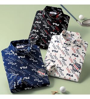 「【３色組】＜フィラ＞総柄ストレッチデザインハイネック（メンズカットソー）」｜3色組