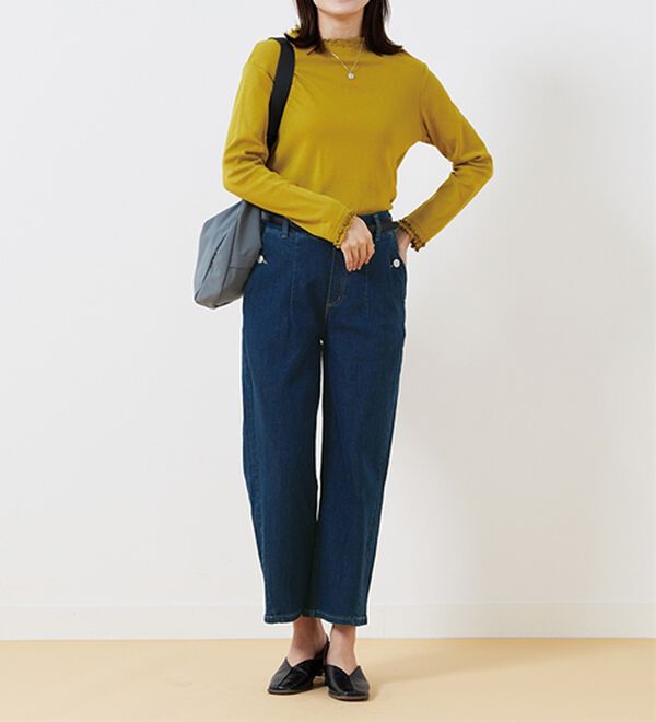 BELLUNA（ベルーナ）の「バルーンシルエットデニムパンツ（ワイドパンツ・ガウチョ）」｜詳細画像