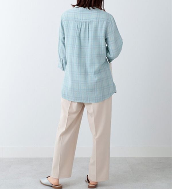 BELLUNA（ベルーナ）の「ダブルガーゼ素材オーバーブラウス（ブラウス）」｜詳細画像