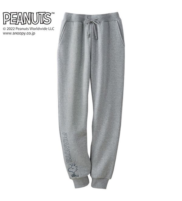 LAVIENNE（ラヴィエンヌ）の「スヌーピー裏起毛ボトムス（その他パンツ）」｜杢グレー