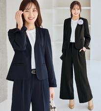 alotta（アロッタ）の「【ブラウス付き３点セット】洗える！多機能セットスーツ（その他スーツ）」