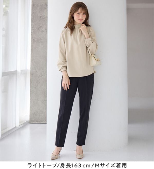 alotta（アロッタ）の「フリル衿ギャザーブラウス（ブラウス）」｜詳細画像