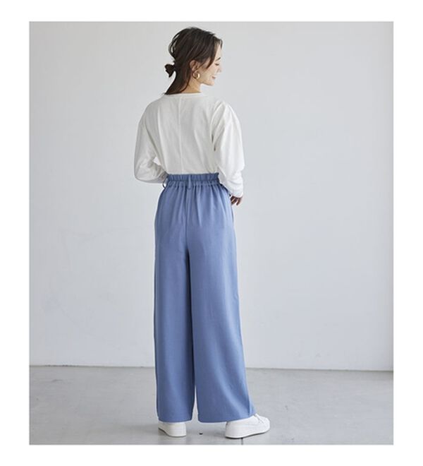 BELLUNA（ベルーナ）の「よれにくい！大人のロゴロングＴシャツ（カットソー）」｜詳細画像