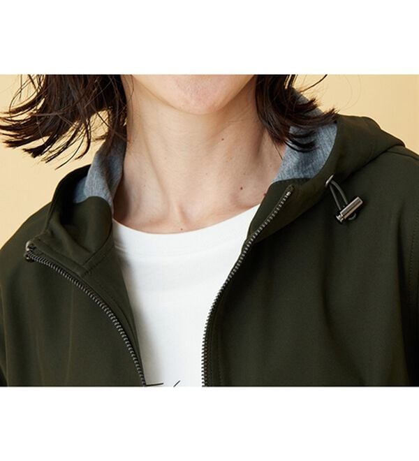 BELLUNA（ベルーナ）の「はっ水加工ボンディング素材ロング丈パーカー（ハーフコート）」｜詳細画像