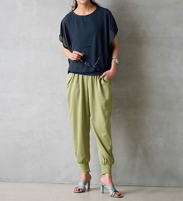 RANAN（ラナン）の「シフォン使いふんわり袖プルオーバー（カットソー）」｜詳細画像