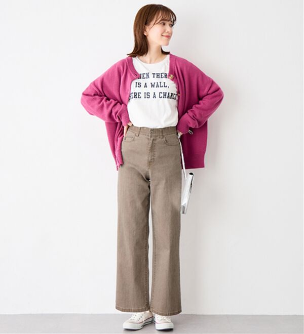 Viola e Viola（ヴィオラ エ ヴィオラ）の「のび心地　ゆるストレートパンツ（フルレングスパンツ）」｜詳細画像