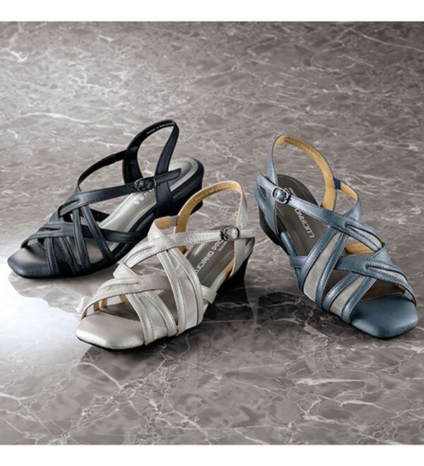 BELLUNA（ベルーナ）の「４Ｅ山羊革エレガントクロスパンプス（パンプス）」｜詳細画像