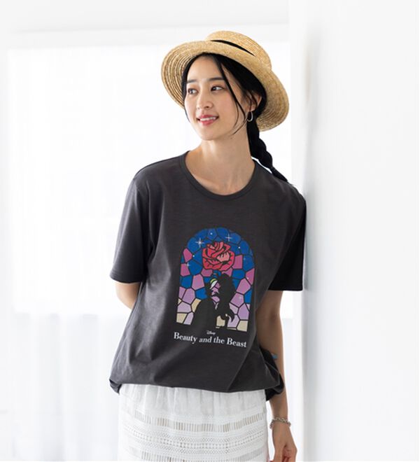 「＜Ｄｉｓｎｅｙ＞キャラクタープリントヴィンテージ風Ｔシャツ（チュニック）」｜詳細画像