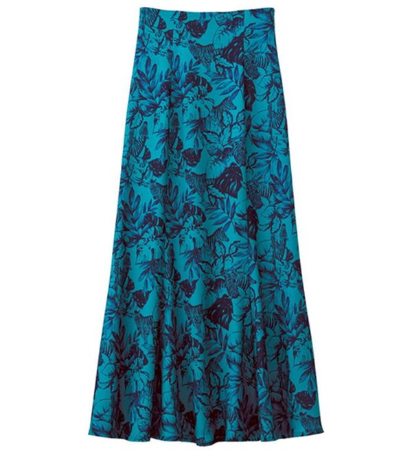 RANAN（ラナン）の「ひんやり！リーフゼブラ柄レースアップマーメイドロングスカート（ロングスカート）」｜詳細画像