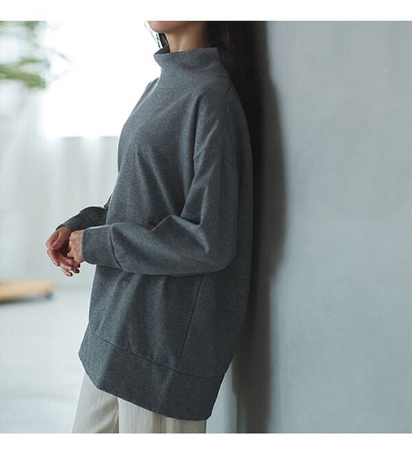 RANAN（ラナン）の「【アンチピリング】裏起毛ハイネックプルオーバー（カットソー）」｜詳細画像