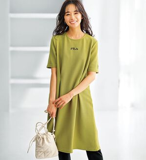 BELLUNA（ベルーナ）の「＜ＦＩＬＡ＞ふくれジャカード素材チュニックワンピース（カットソーワンピース）」｜詳細画像