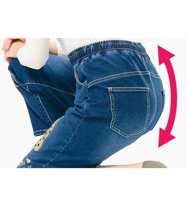 ルフラン（ルフラン）の「裏起毛刺しゅうデニム＜ポリシア＞（その他パンツ）」｜詳細画像