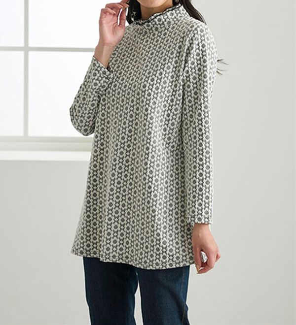 BELLUNA（ベルーナ）の「華やかふくれジャカードチュニック（チュニック）」｜詳細画像