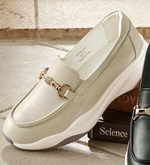 ルフラン（ルフラン）の「ビット金具付スニーカーローファー（スニーカー）」｜アイボリー