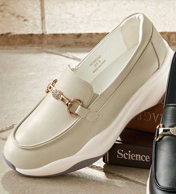 ルフラン（ルフラン）の「ビット金具付スニーカーローファー（スニーカー）」｜アイボリー