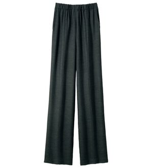 ルフラン（ルフラン）の「日本製肌にさらり綿混ラク楽パンツ（フルレングスパンツ）」｜チャコール