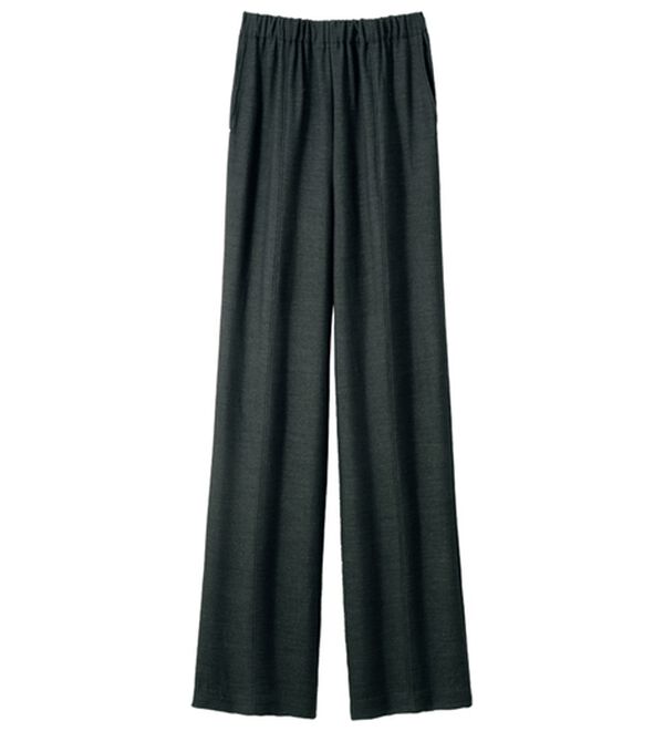 ルフラン（ルフラン）の「日本製肌にさらり綿混ラク楽パンツ（フルレングスパンツ）」｜チャコール