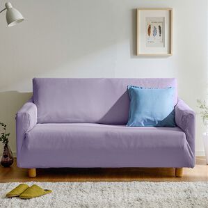 iellio（イエリオ）の「お買得！ワッフルソファカバー＜洗える・伸縮・ソファーカバー・肘あり・肘なし・１人掛・２人掛・３人掛＞（ソファーカバー）」｜ラベンダーグレー