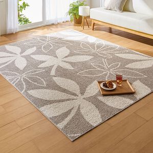 「洗えるサラっと綿入り防ダニ抗菌加工カーペット（カーペット）」｜パキラグレージュ