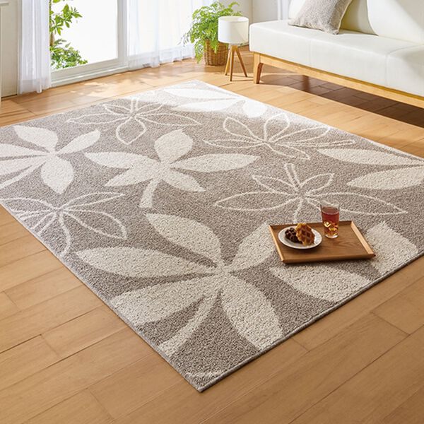 「洗えるサラっと綿入り防ダニ抗菌加工カーペット（カーペット）」｜パキラグレージュ
