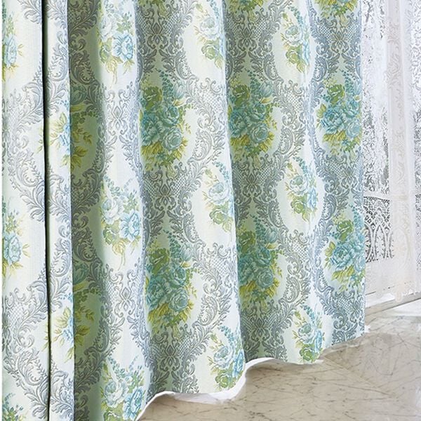 「１級遮光・防音・断熱・保温デザイン織カーテン（ドレープカーテン）」｜フルーリブルー