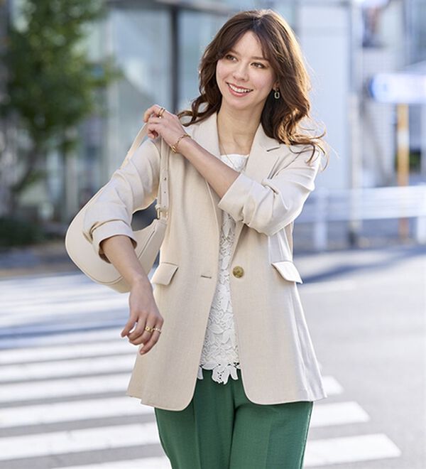 BELLUNA（ベルーナ）の「＜楽スタフィット＞テーラードジャケット（テーラードジャケット）」｜詳細画像