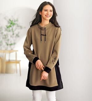 BELLUNA（ベルーナ）の「＜ＦＩＬＡ＞配色切替チュニックワンピース（チュニックワンピース）」｜モカベージュ