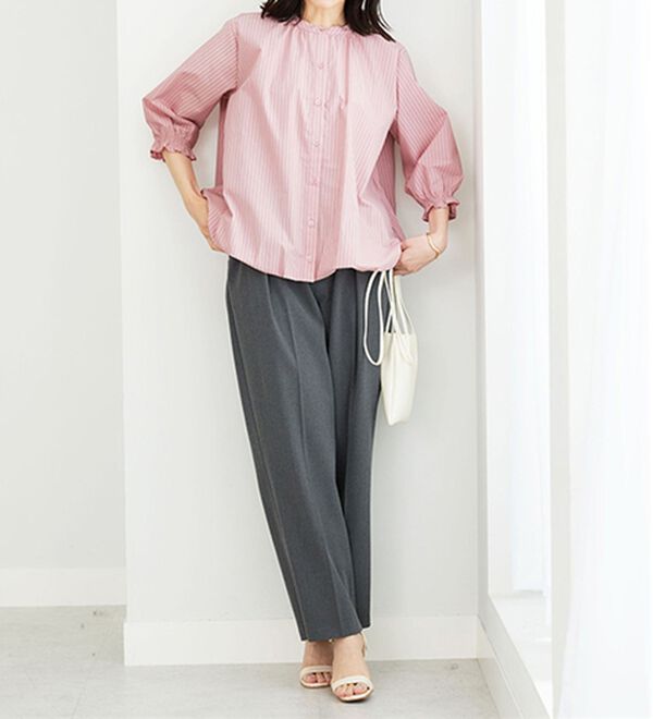 BELLUNA（ベルーナ）の「袖シャーリングバルーンブラウス（ブラウス）」｜詳細画像