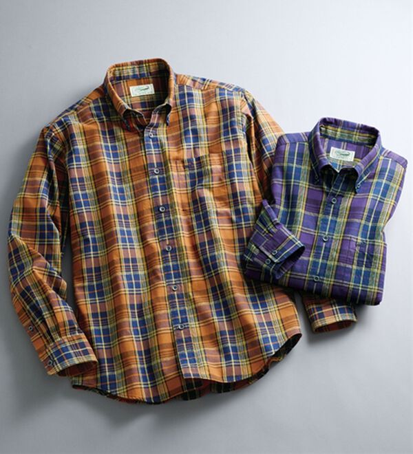 「＜クロコダイル＞長袖チェックシャツ（メンズシャツ）」｜詳細画像