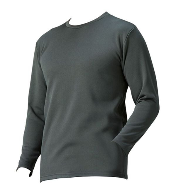 「【３枚組】抗菌・防臭！裏ボア極厚あったかインナー　長袖丸首（メンズ肌着・インナーウェア）」｜詳細画像