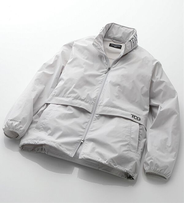 「＜トランスコンチネンツゴルフ＞着たままスイング「伸」ウインドジャケット（メンズジャケット）」｜シルバーグレー