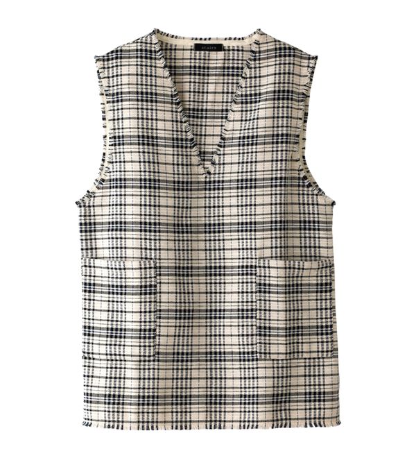 BELLUNA（ベルーナ）の「ツイード調チェック柄ベスト（ベスト）」｜詳細画像